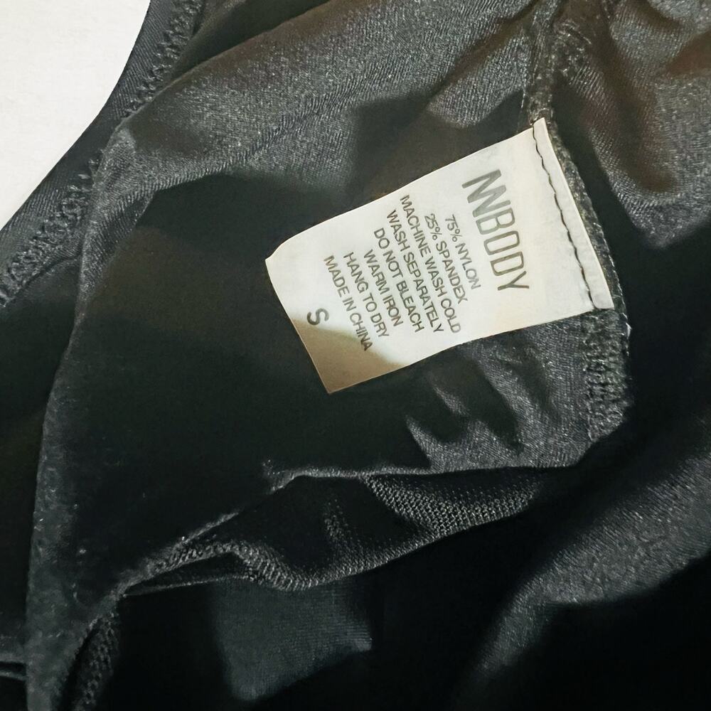 NN Body Tie Shoulder One Piece Swimsuit Size S Small NEW Black - Picture 3 of 5